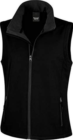 Result Core Damen Bodywarmer Coreprintable Softshell Schwarz Black/Black M (12) von Result