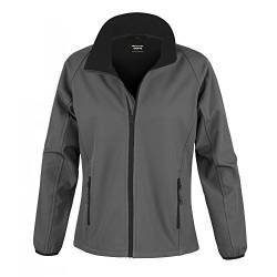 Result Core Damen Softshell-Jacke, bedruckbar (S) (Anthrazit/Schwarz) von Result