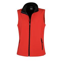 Result Core Damen Softshell-Weste, bedruckbar (M) (Rot/Schwarz) von Result