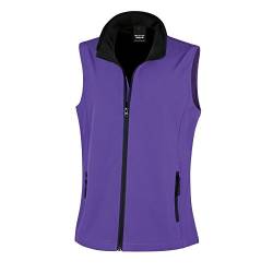 Result Core Damen Softshell-Weste, bedruckbar (XL) (Violett/Schwarz) von Result