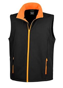 Result Core Herren Bodywarmer Core Printable Softshell R232M Black/Orange S von Result