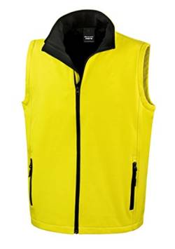 Result Core Herren Bodywarmer Core Printable Softshell R232M Yellow/Black XXL von Result