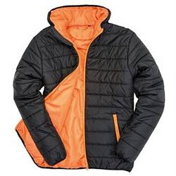 Result Core Herren Soft Steppjacke (XL) (Schwarz/Orange) von Result