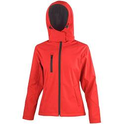 Result Core Lite Damen Softshell-Jacke mit Kapuze (M) (Rot/Schwarz) von Result