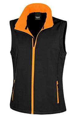 Result Core Womans Softshell Bodywarmer - 7 Colours/XS- - Black/Orange - 2XL von Result