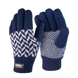 Result Essentials Pattern Unisex Thermo Winter Handschuhe L-XL,Marineblau/Grau von Result