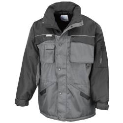 Result Herren Arbeitsjacke, wasserabweisend, winddicht S,Grau/Schwarz von Result