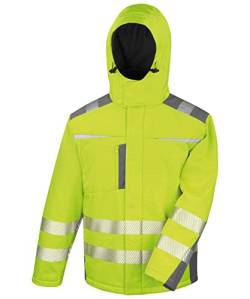 Result Safe-Guard R331X Herren Dynamisch Softshell Mantel - Fluoreszierendes Gelb - 4XL von Result