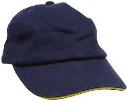 Result Unisex Rc24p Low Profile Heavy Brushed Cotton Cap with Sandwich Peak Einheitsgröße Capnavy/Gelb von Result