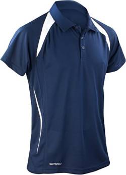 Spiro Team Spirit Polo Herren Poloshirt , Blau (Navy/White 252) , X-Large von Result