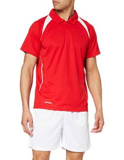 Spiro Team Spirit Polo Herren Poloshirt , Rot (Red/White 450) , X-Large von Result