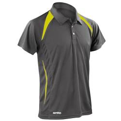 adidas Herren Spiro Team Spirit Polo Poloshirt, Grau (Grey/Lime 156), XXXX-Large (Herstellergröße: 4XL) von Result