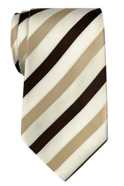 Retreez Herren Gewebte Krawatte Drei Farben Gestreifte 8 cm - gelb und braun von Retreez