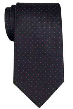 Retreez Herren Gewebte Krawatte Kleinen Punkten 8 cm - schwarz mit rot punkten von Retreez