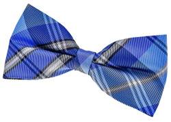 Retreez Herren Gewebte vorgebundene Fliege Elegantem Plaid Karo-Muster 13 cm - blau von Retreez