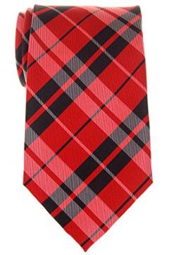 Retreez Herren Prämie Gewebte Krawatte Plaid Kariert 8 cm - rot und schwarz von Retreez
