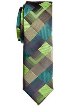 Retreez Herren Prämie Schmale Gewebte Krawatte Geometrisches Muster 5 cm - grün von Retreez