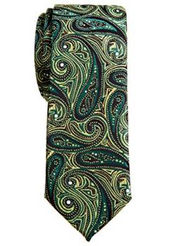 Retreez Herren Schmale Gewebte Krawatte Elegante Paisley Kunst Muster 5 cm - grün von Retreez