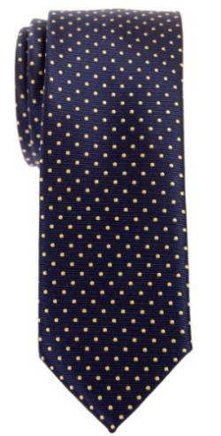 Retreez Herren Schmale Gewebte Krawatte Heutig Kleinen Punkt-Muster 5 cm - marineblau mit gelb punkten von Retreez