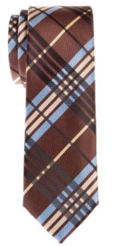 Retreez Herren Schmale Gewebte Krawatte Modisch Tartan Plaid Karo 5 cm - dunkelbraun von Retreez