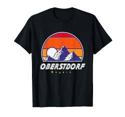 Oberstdorf Bayern - Deutschland Retro 80s Skiferien Geschenk T-Shirt von Retro 80s Ski und Snowboard Gebiete Deutschland