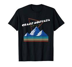 Crans Montana Wallis - Schweiz Retro 80s Skiferien Geschenk T-Shirt von Retro 80s Ski und Snowboard Gebiete Schweiz
