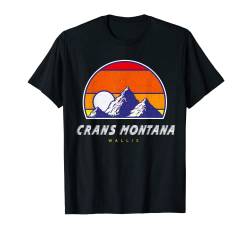 Crans Montana Wallis Schweizer Retro 80er Jahre Geschenk T-Shirt von Retro 80s Ski und Snowboard Gebiete Schweiz