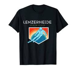 Lenzerheide Graubünden - Schweiz Retro 80s Ski Geschenk T-Shirt von Retro 80s Ski und Snowboard Gebiete Schweiz