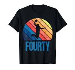 40. Geburtstag Retro Basketball 40 Jahre alt Mann Frauen T-Shirt von Retro Basketball Player Birthday Designs