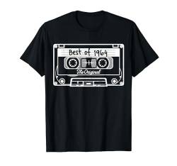 Best Of 1964 Retro Mixtape Kassette zum 60. Geburtstag T-Shirt von Retro Deko Kassette Mixtape Jahrgang Geburtstage