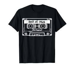 Best Of 1968 Retro Mixtape Kassette zum 55. Geburtstag T-Shirt von Retro Deko Kassette Mixtape Jahrgang Geburtstage