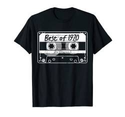 Best Of 1970 Retro Mixtape Kassette zum 53. Geburtstag T-Shirt von Retro Deko Kassette Mixtape Jahrgang Geburtstage