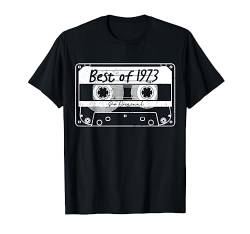 Best Of 1973 Retro Mixtape Kassette zum 50. Geburtstag T-Shirt von Retro Deko Kassette Mixtape Jahrgang Geburtstage