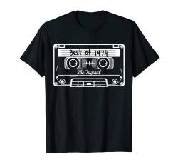 Best Of 1974 Retro Mixtape Kassette zum 49. Geburtstag T-Shirt von Retro Deko Kassette Mixtape Jahrgang Geburtstage