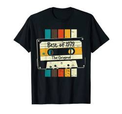 Best Of 1979 Retro Mixtape Kassette zum 44. Geburtstag T-Shirt von Retro Deko Kassette Mixtape Jahrgang Geburtstage