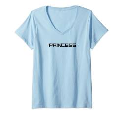 Damen Prinzessin | Süßes Mädchen, Tochter und Ehefrau T-Shirt mit V-Ausschnitt von Retro Designz
