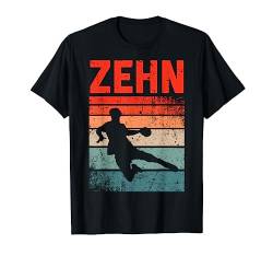 10. Geburtstag Retro Handball Fan Spieler 10 Jahre Junge T-Shirt von Retro Geburtstag Handball Fan Designs