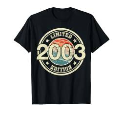 Retro Jahrgang 2003 Limited Edition 21 Jahre 21. Geburtstag T-Shirt von Retro Geburtstagsgeschenk für Erwachsene & Kinder