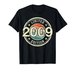 Retro Jahrgang 2009 Limited Edition 15 Jahre 15. Geburtstag T-Shirt von Retro Geburtstagsgeschenk für Erwachsene & Kinder