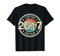 Retro Jahrgang 2017 Limited Edition 7 Jahre 7. Geburtstag T-Shirt von Retro Geburtstagsgeschenk für Erwachsene & Kinder