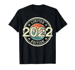 Retro Jahrgang 2022 Limited Edition 2 Jahre 2. Geburtstag T-Shirt von Retro Geburtstagsgeschenk für Erwachsene & Kinder