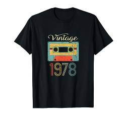 Retro Vintage 1978 44. Geburtstag Kassette T-Shirt von Retro Geburtstagsgeschenke für Alle