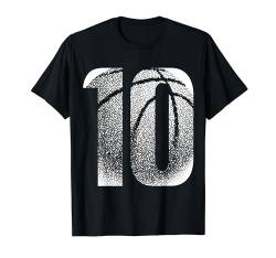 10. Geburtstag Basketball Sport Basketballspieler Kinder T-Shirt von Retro Geburtstagsgeschenke für Basketballspieler