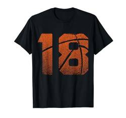 18. Geburtstag Basektballer Basketball Junge Mann Männer T-Shirt von Retro Geburtstagsgeschenke für Basketballspieler