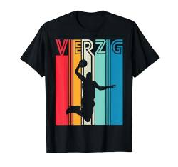 40. Geburtstag Geschenk Basketball Sport Basketballspieler T-Shirt von Retro Geburtstagsgeschenke für Basketballspieler