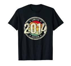Retro 10 Jahre Jahrgang 2014 Limited Edition 10. Geburtstag T-Shirt von Retro Geburtstagsgeschenke für Männer und Frauen
