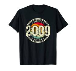 Retro 15 Jahre Jahrgang 2009 Limited Edition 15. Geburtstag T-Shirt von Retro Geburtstagsgeschenke für Männer und Frauen
