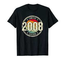 Retro 16 Jahre Jahrgang 2008 Limited Edition 16. Geburtstag T-Shirt von Retro Geburtstagsgeschenke für Männer und Frauen