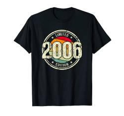 Retro 18 Jahre Jahrgang 2006 Limited Edition 18. Geburtstag T-Shirt von Retro Geburtstagsgeschenke für Männer und Frauen