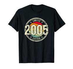 Retro 19 Jahre Jahrgang 2005 Limited Edition 19. Geburtstag T-Shirt von Retro Geburtstagsgeschenke für Männer und Frauen